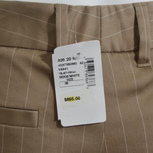 🆕🏷️  Dolce & Gabbana Beige Pin Stripe Pants  Made in Italy 🇮🇹  83% off - Picture 12 of 15